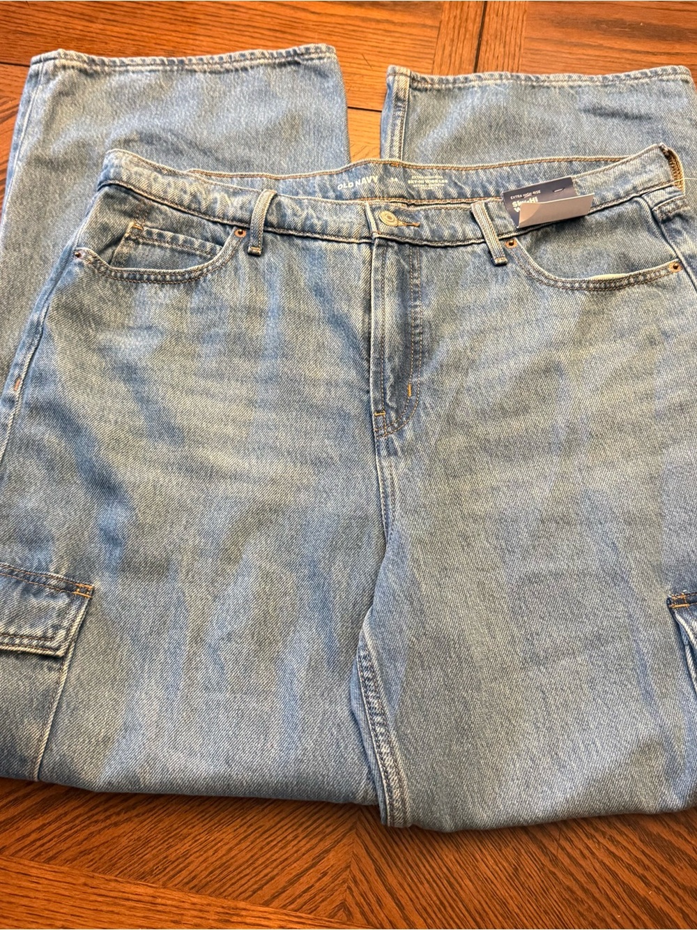 Old Navy Women's Sky Hi Wide Leg Jeans Size 14 NWT Extra High Rise 30" Inseam